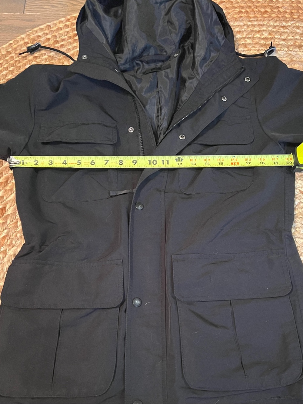 Uniqlo Women’s Black Hooded Utility Field Jacket Size M - Picture 7 of 7